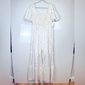 2/$30 Floral White Maxi Dress